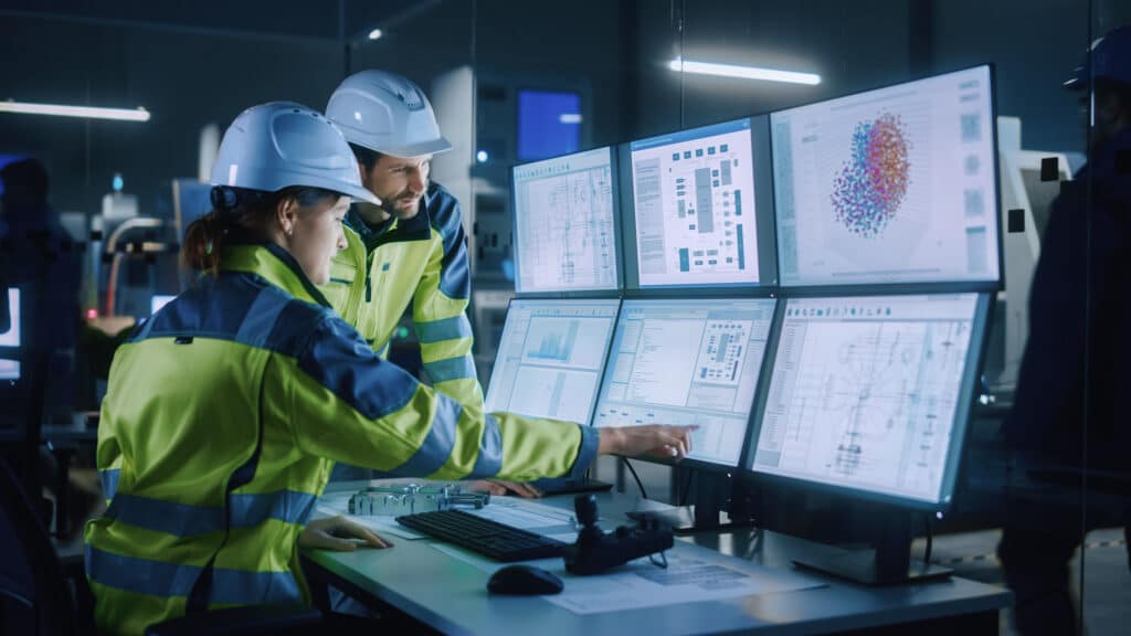 People sitting in a control room